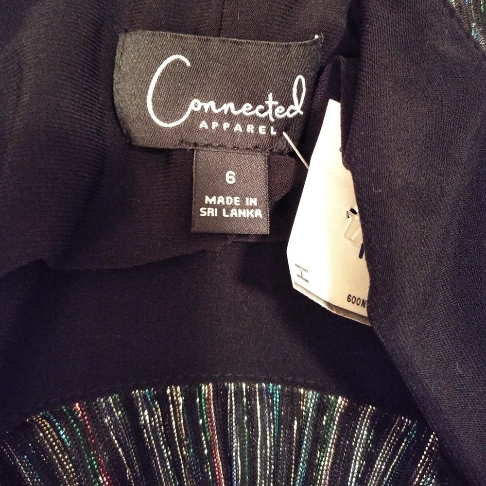 NWT Black Party Dress with Festive Shimmery Capelet - Picture 6 of 7